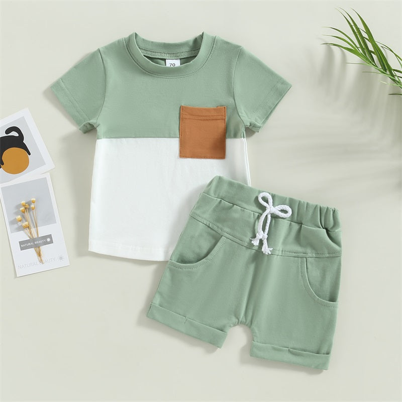 Pudcoco Toddler Boy Summer Clothes Toddler Outfits Short Sleeve T-Shirt and Shorts 2Pcs Little Boy Kids Sets 3-5T