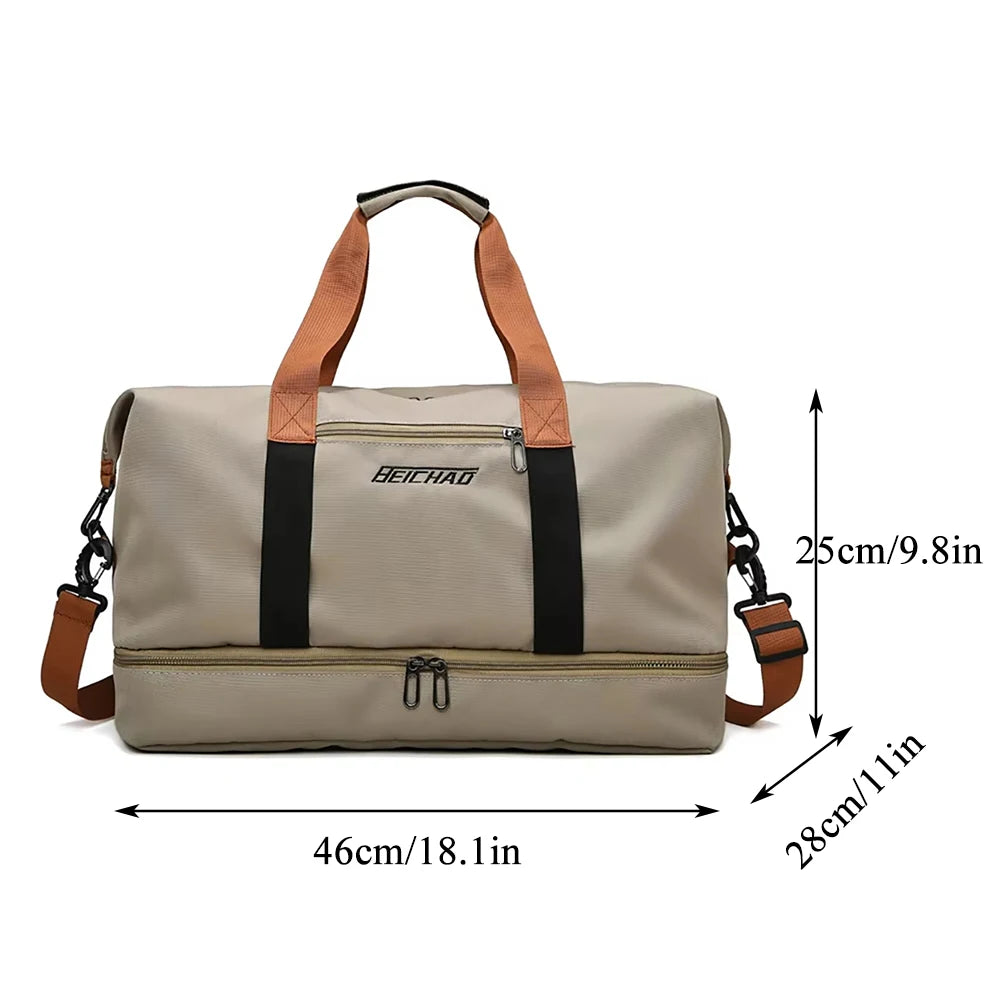 Travel Handbag Sports Gym Bag for Women Men Duffle bag Sport Workout Gym Swim Crossbody  Shoulder Bag with Shoe Compartment