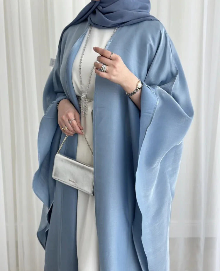 New Mother and Daughter Abaya Dubai Muslim Women Kids Girls Maxi Dress 2pcs Set Eid Djellaba Jalabiya Turkey Kimono Islamic Robe