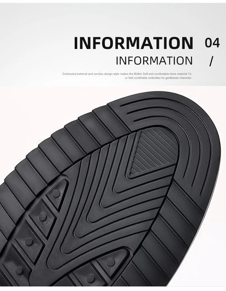 2023 Men Sneakers Shoes Fashion Brand Classic Lace-Up Casual Loafers Pu Leather Shoes Black Breathable Business Men Shoes