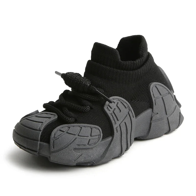 Kid Shoes Sneakers Fashion Knit Luxury Designer High Top Children Shoes Comfortable Casual Running Sports Tennis Shoes Boy Girls