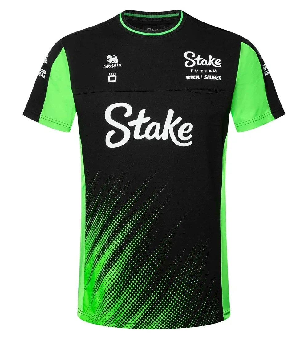 Stake 2025 Nico Hulkenberg Gabriel Bortoleto F1 Teamwear T-Shirt Men Hot Sale New Summer Women Short Sleeve Tops Shirts Children