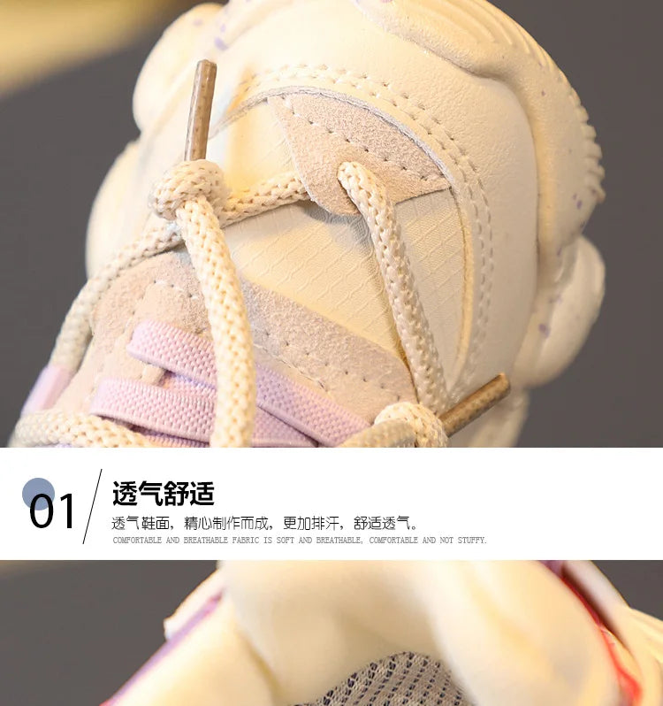 Children Casual Sneakers Kids Casual Sports Shoes Boy Girl Soft Sole Anti-slip Leisure Shoes Running Shoes 3 4 5 6 Year