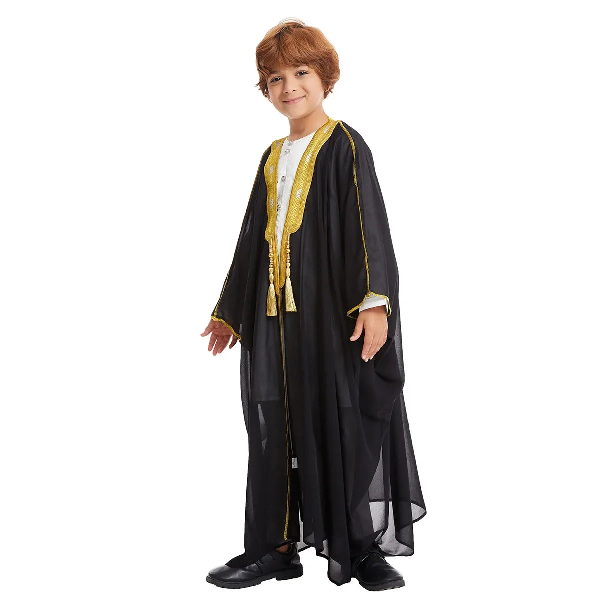 Eid Kids Boys Robe Muslim Dress Children Open Abaya Prayer Kaftan Ramadan Morocco Jubba Modest Islamic Dubai Saudi Abaya Thobe