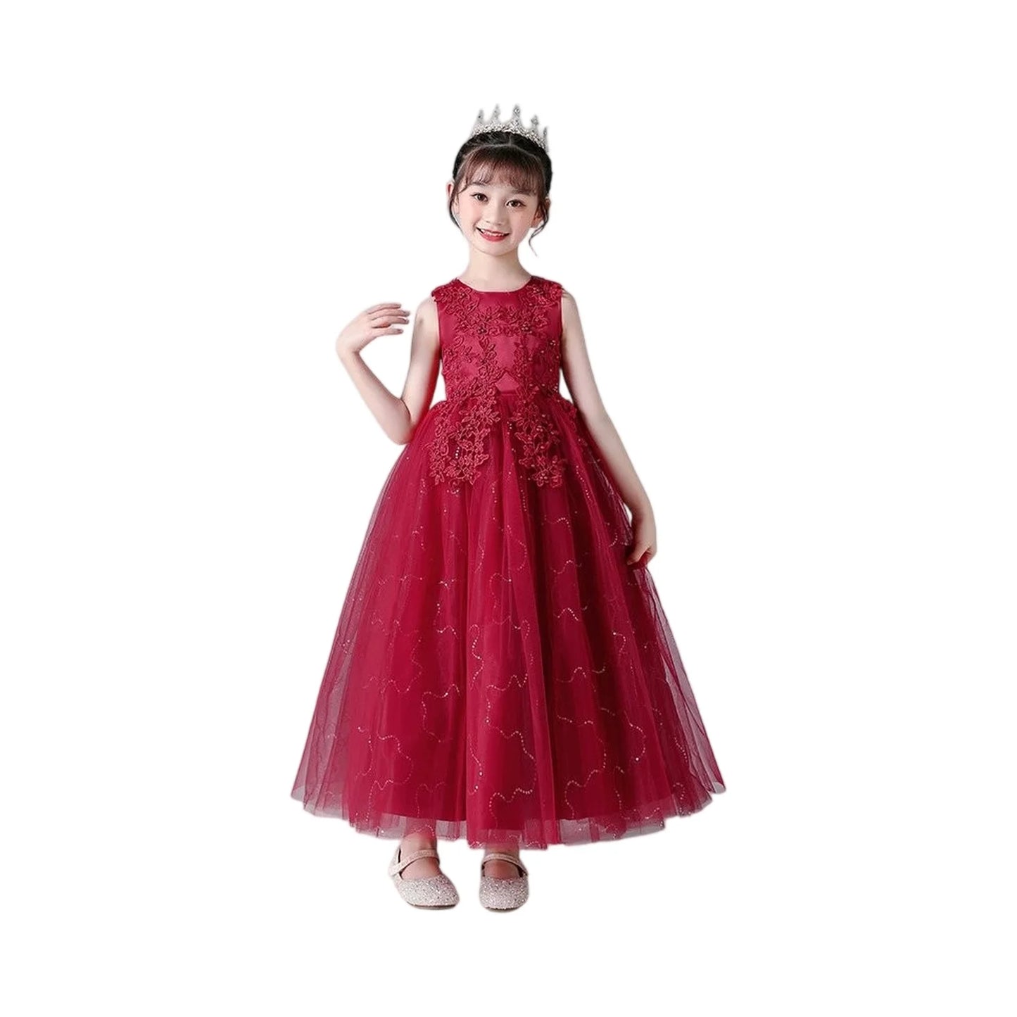 Kids Dresses For Girls Lace Dress Gown Princess Clothes Children Formal Evening Party Flower Girls Wedding Vestidois