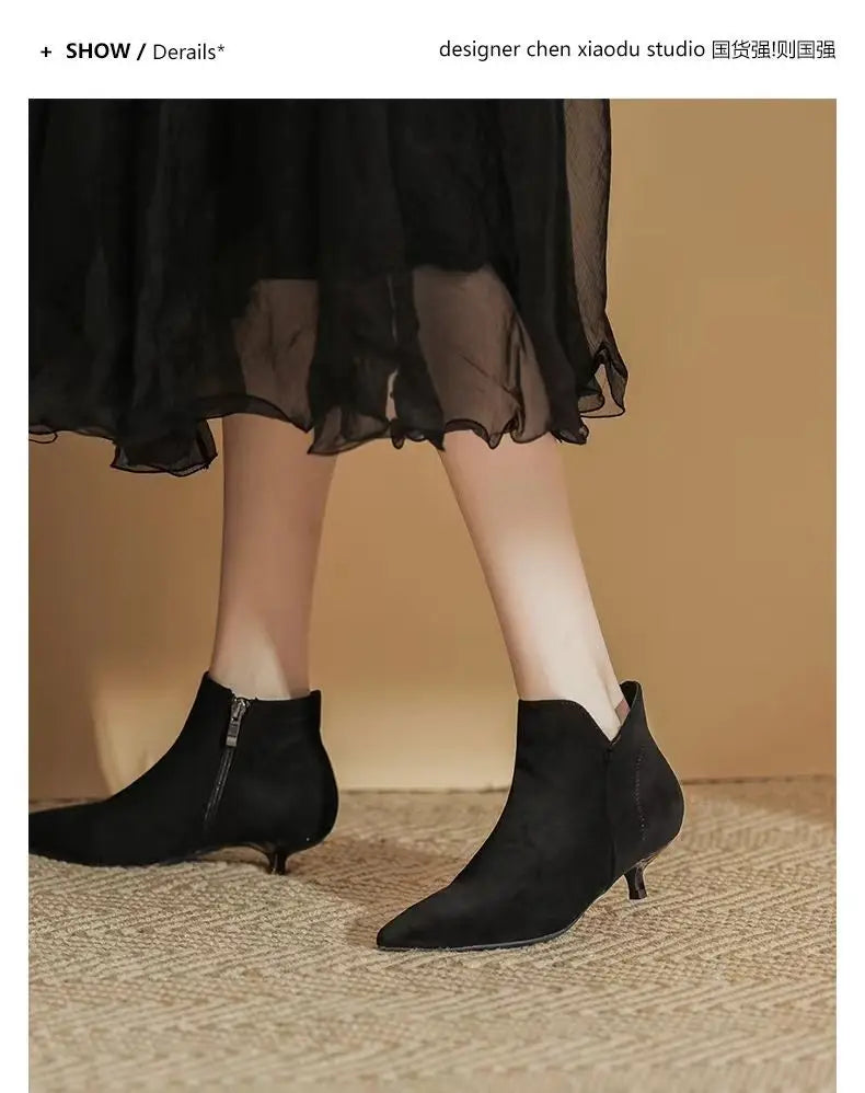 Super High Heel Boots High Heel Shoes Thick Heel Short Boots Autumn Winter 2025New Waterproof Platform Single Boot Women Boots