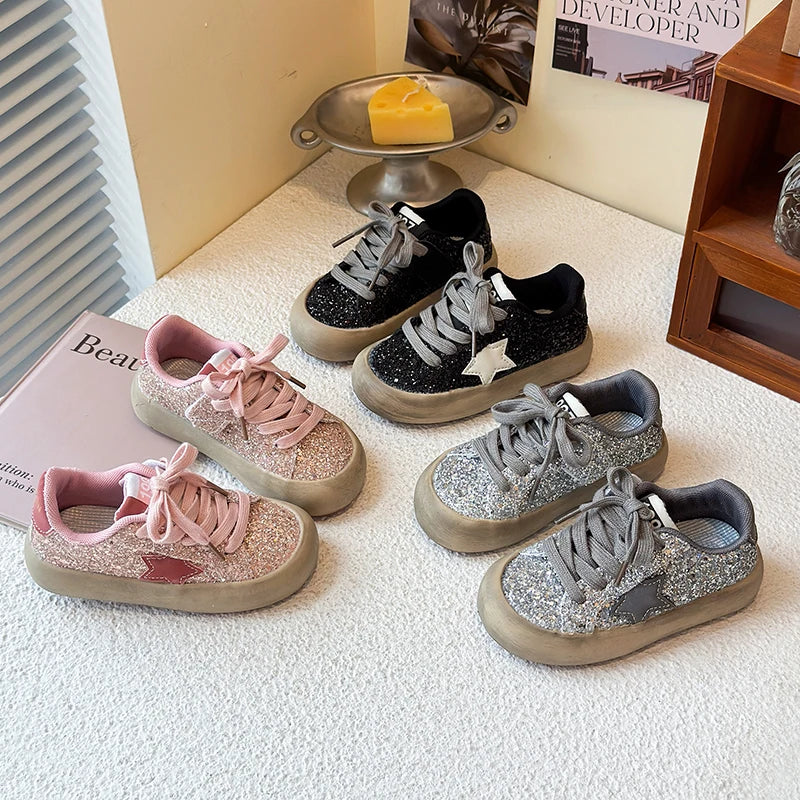 Sneakers Kids Summer New Boys Girls Sports Mesh Shoes Casual Board Shoes Leather Soft Soled Children Small White Shoes