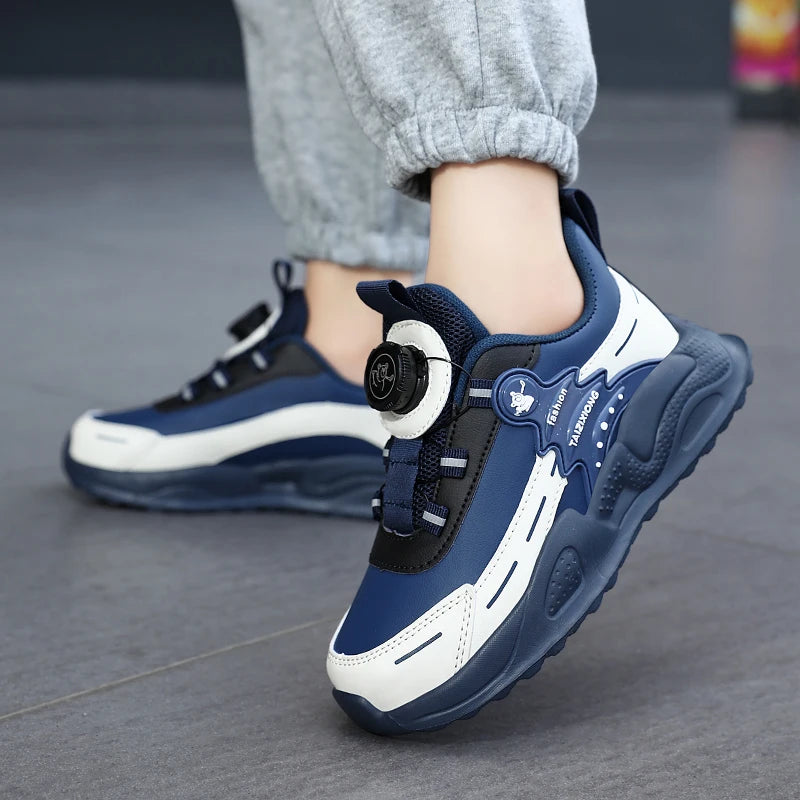 Children Sneaker Boys Casual Shoes Leather Student Walking Shoes Kids Non-slip Lightweight Girls Sports Running Tennis Footwear