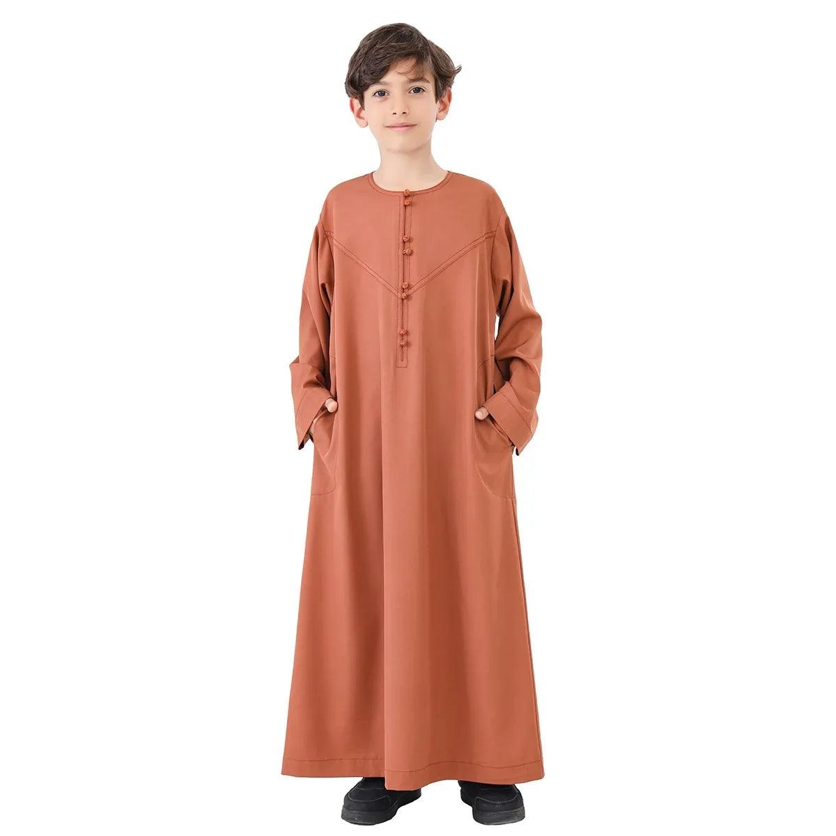Eid Boys Muslim Clothing Saudi Arab Robe Kids Abaya Kaftan Prayer Islam Clothing Child Abaya Dress Ramadan Jubba Thobe Djellaba