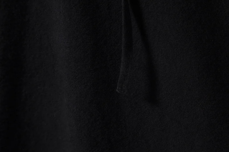 Men Cotton Linen Lace Up Long Sleeve Solid Blouse Shirts Summer Male Solid Loose Pullover Blouse Tops ARJ-A1776