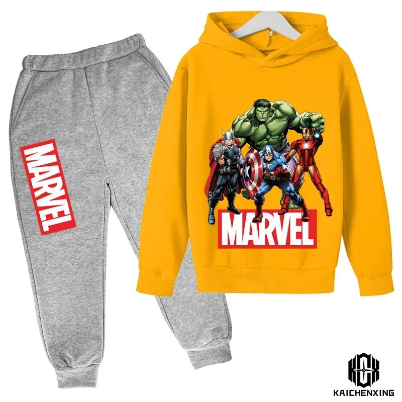 Hulk Hoodies Kids Tracksuits Boy Girl Spring autumn winter Sweatshirt Clothes Set Marvel- Super heros Hooded Pants Suit Children