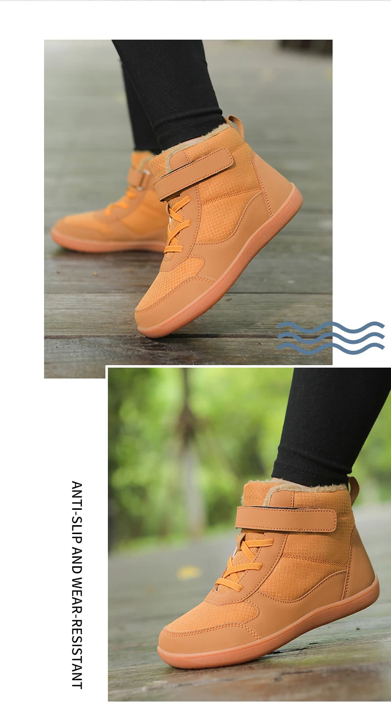 Kids Barefoot Snow Boots Winter Warm Boots for Girls Boys Outdoor Walking Non-slip Children's Shoes Girls' Boy Shoes Sneakers