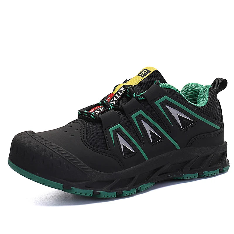 Children‘s Hiking Shoes Kids Waterproof Athletic Shoes Non-slip Boys Girls Casual Trekking Sneakers Outdoor Lace-up Tennis Shoes