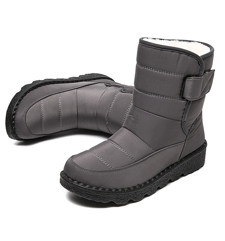 Boots Woman 2025 Winter Boots Women Low Heels Snow Boots With Fur Warm Footwear Winter Shoes Woman Luxury Middle Botas Mujer