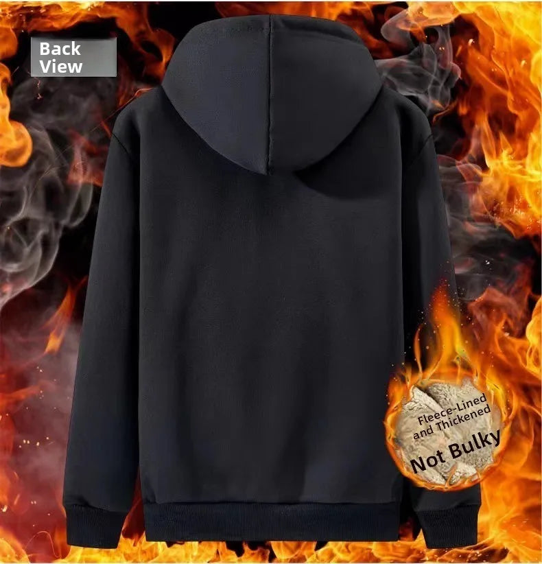 Men's Winter Lamb Velvet Sports Set Thiened Casual Sweatirt Pants Two-Piece Suit Warm Cozy Leisure Wear Long Sve