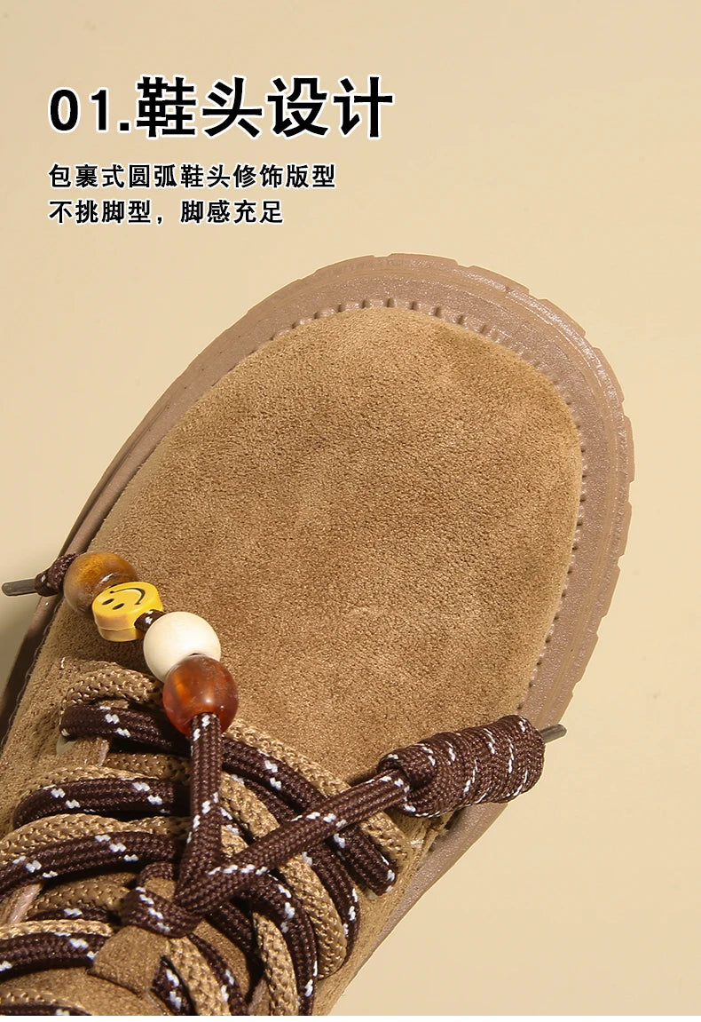 Thick-soled boots, Mallard work boots, versatile casual stylish ankle boots, MD-3