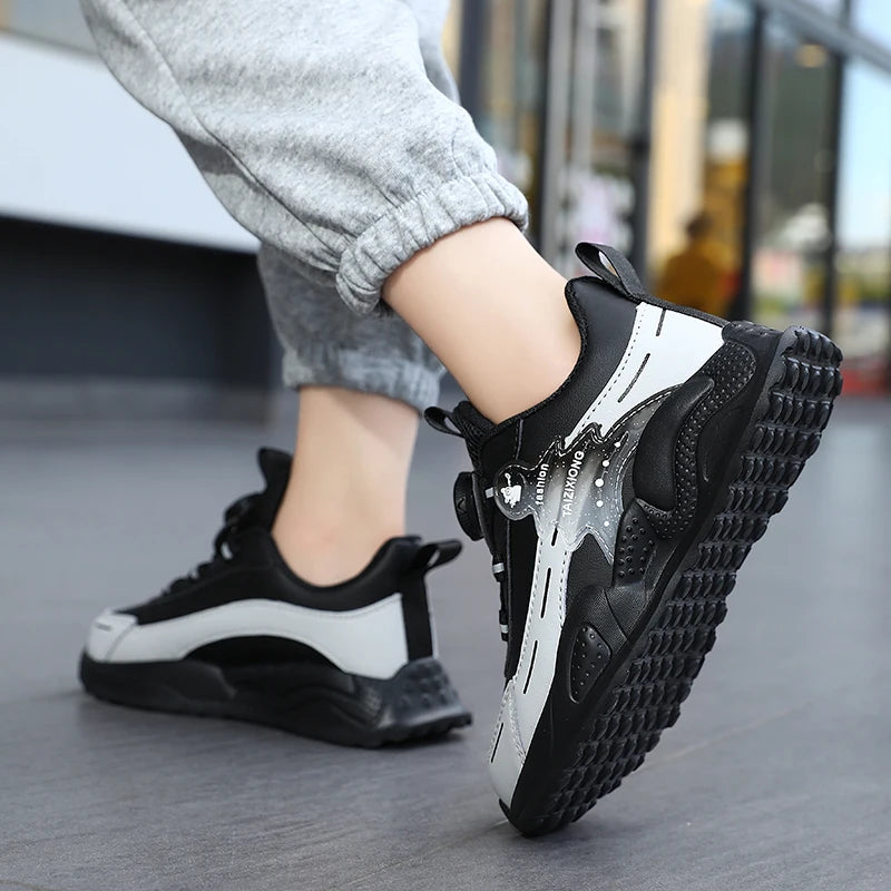 Children Sneaker Boys Casual Shoes Leather Student Walking Shoes Kids Non-slip Lightweight Girls Sports Running Tennis Footwear