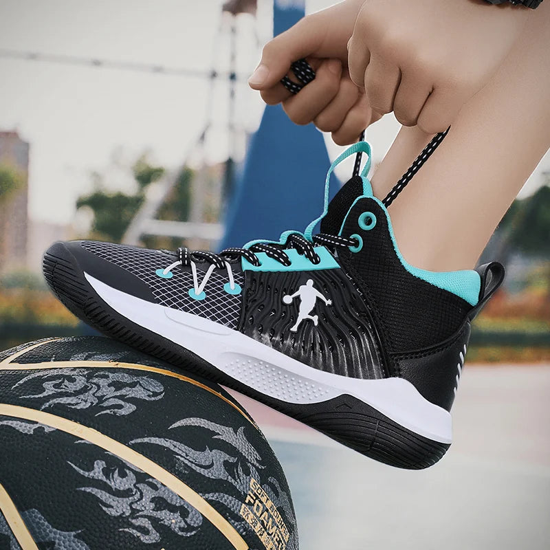 Brand Basketball Shoes For Kids Sneakers Non-Slip Cushion Boys Basketball Sneakers Sports Shoes Comfortable Children's Sneakers