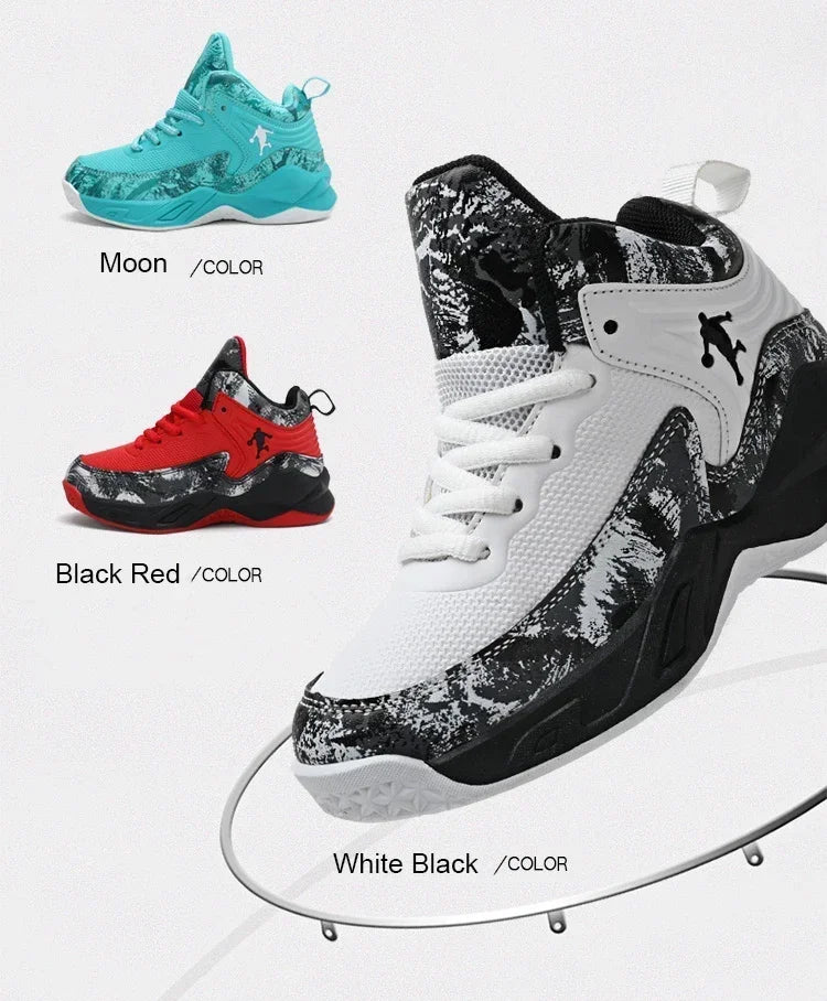 Children Sports Shoes 2025 Sneakers New Boys Brand Basketball Shoes for Kids Thick Sole Non-slip Child Boy Basket Trainer Shoes