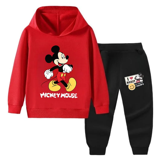 Disney Autumn Boys Printed Sweatshirt and Sweatpant 2 Piece Set Children's Breathable Sport Clothing Sets Kids Casual Tracksuit