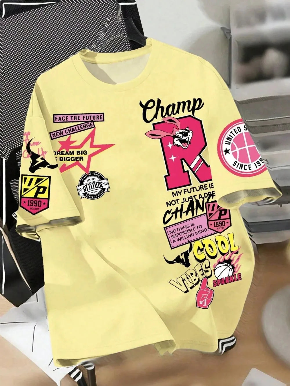 New Creative Breathable Men's T-shirt with Graffiti Printed Pattern Outdoor Quick drying Comfortable Sports Top