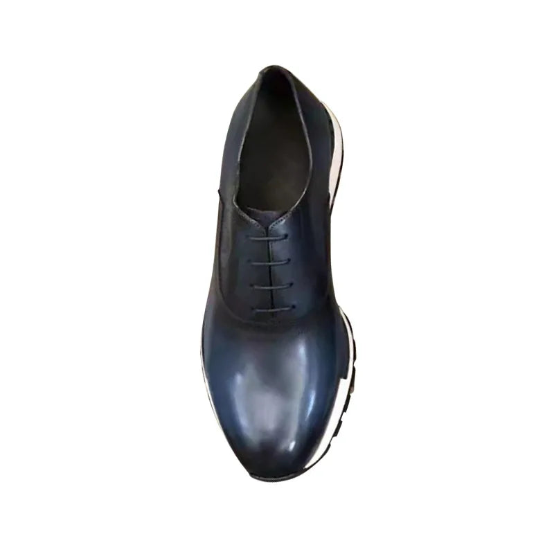 Classic Basic Style Men Oxford Shoes Genuine Leather Solid Color Men Daily Outdoor Shoes Men Nature Leather Sneakers