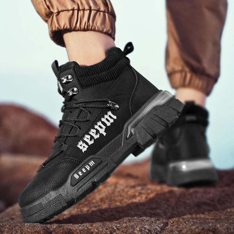 Boots for Mans Tooling Boot Keep Warm Easy To Clean Trendy All-match Crush Resistant Outdoor Shoes British Style New Arrival