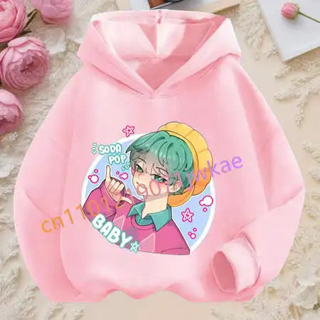Autumn Tracksuit Hood Sportswear Long Sleeve Pullover Kids Clothing Hot K-pop Demon Hunters Hoodies Girl Thin Hooded Sweatshirt
