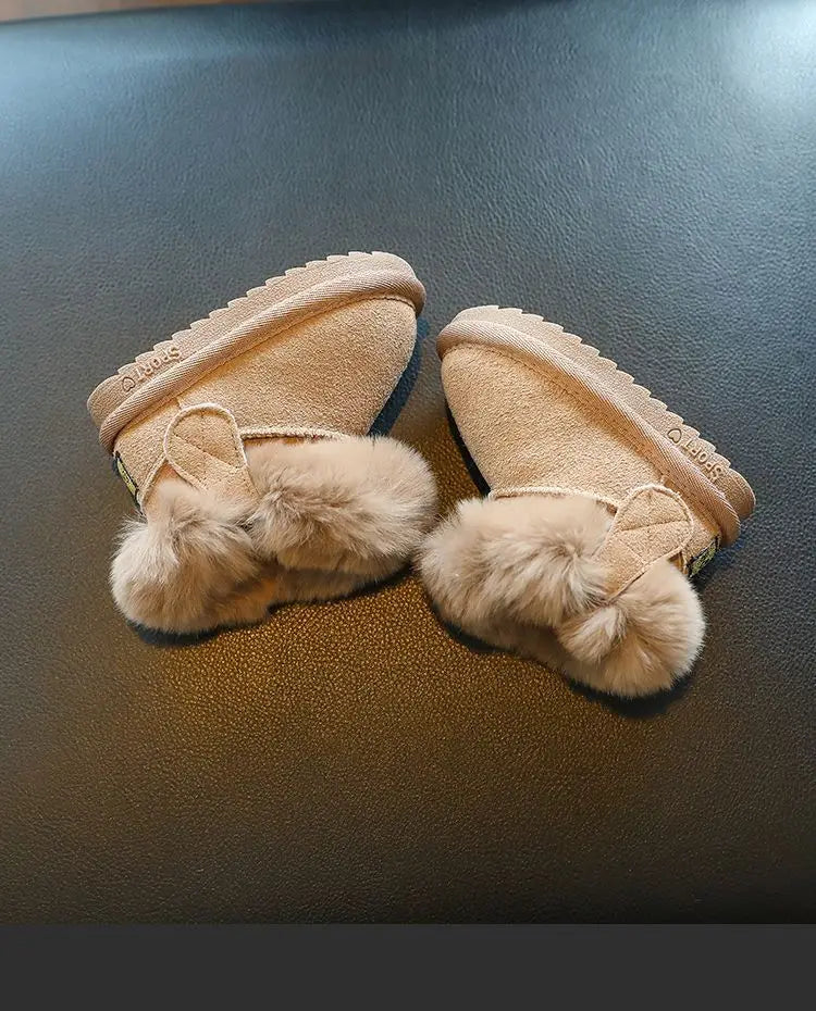 Botas Para Niña Plush Kid Snow Boot Winter Warmth Baby Walking Shoe Thick Boy Girl Cotton Shoe Soft Soled Child Shoe Padded Boot