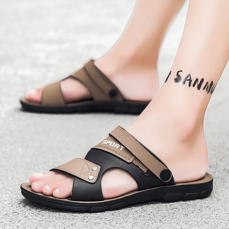 Classics Men's Sandals Summer Anti Slip Casual Beach Slippers Comfort Soft Soled Home Slides Lightweight Clogs Shoes Flat Shoes