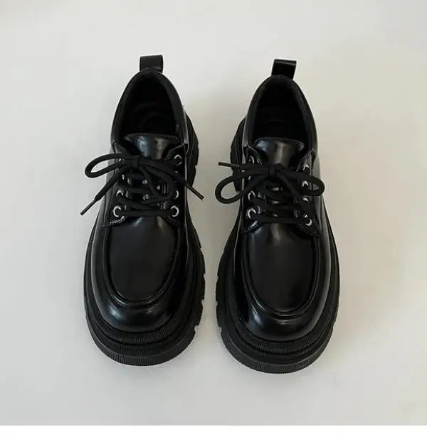 Women's Shoes Platform Round Toe British Style All-Match Oxfords Casual Female Sneakers Shallow Mouth Flats Autumn Loafers With