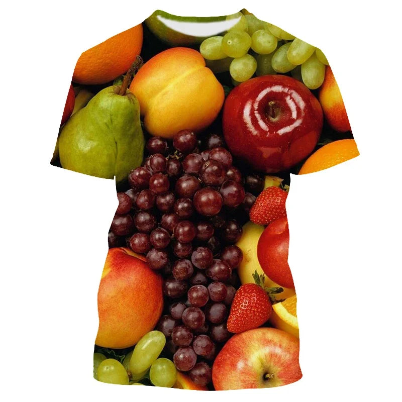 New Summer Strange Delicious Fruit Graphic 3D Print T-Shirts Men Women Funny T Shirt Short Sleeve Oversized Tee Top Kid Clothing