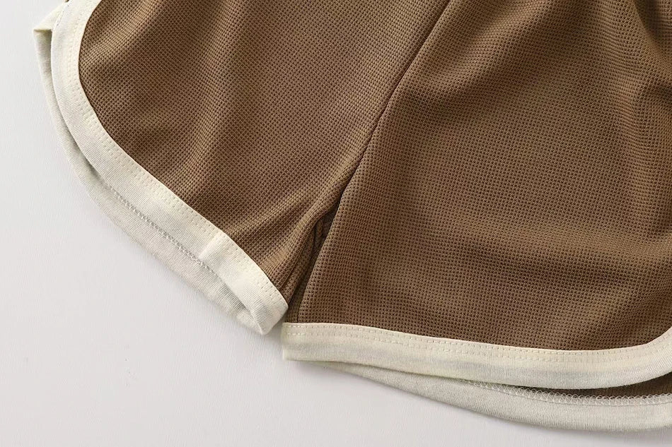 Kids Cartoon Pattern Waffle Like Knit Short Sleeve Set Children Stretchy Waist Summer Casual Clothes Two Piece Outfit 2025