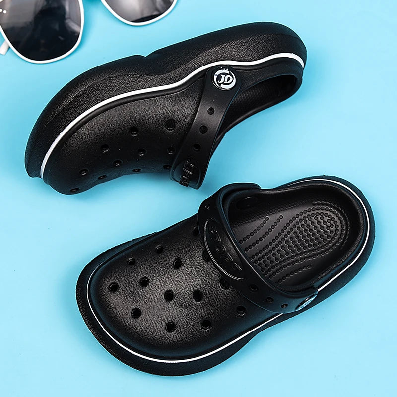 Children Sandals Anti Skid Clogs Boys Girls Summer Hole Water Toddler Shoes Baby Mules Rubber Kids Garden Beach Flats Slippers