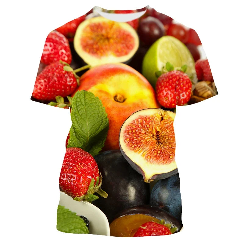 New Summer Strange Delicious Fruit Graphic 3D Print T-Shirts Men Women Funny T Shirt Short Sleeve Oversized Tee Top Kid Clothing