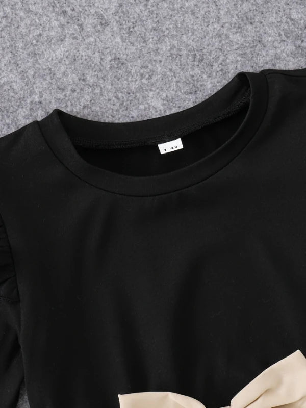 Spring Autumn Infant Toddler Girls round Neck Fly Sleeve Splice Flower Print Tulle Casual Dress for Baby Girls