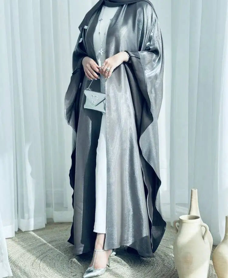 New Mother and Daughter Abaya Dubai Muslim Women Kids Girls Maxi Dress 2pcs Set Eid Djellaba Jalabiya Turkey Kimono Islamic Robe