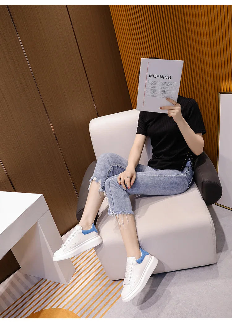 2024 Classic Leisure Sports Sneakers Height Increasing Lovers With Men's and Women's Thick Bottom fFlat Lace-up Waterproof Shoes