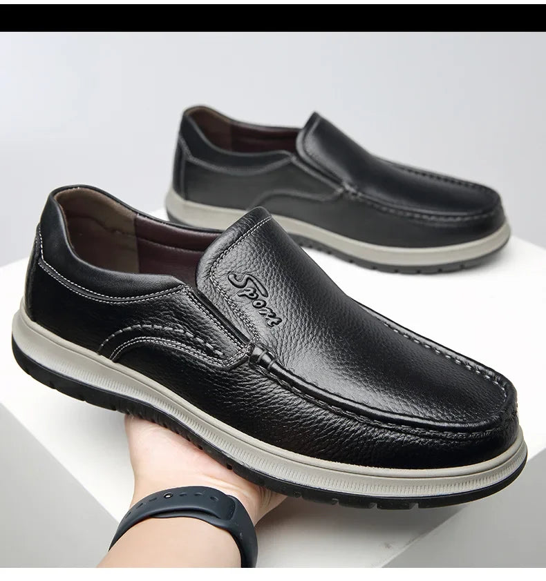Casual Shoes For Men Flat Platform Walking Shoes Outdoor Footwear Loafers Breathable Sneakers Handmade Shoes Genuine
