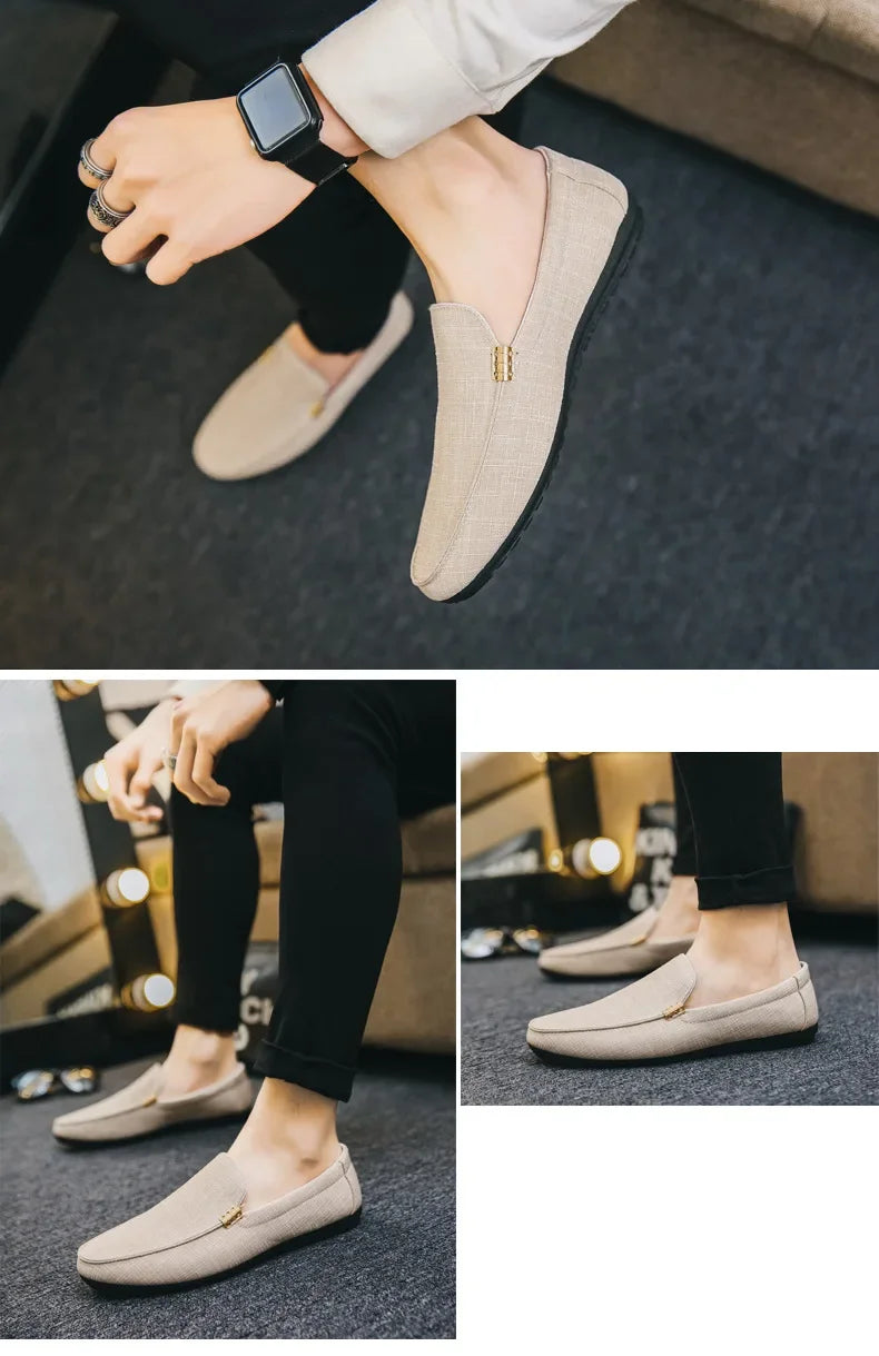Shoes Men Casual  Comfort Men Shoes Denim Male Shoes Adult Footwear 2024 New  Loafers Canvas  Sneakers Driving