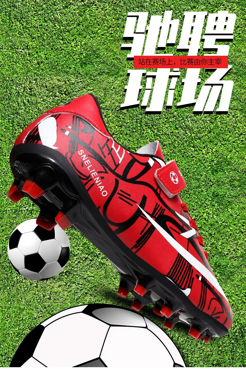 Soccer Shoes Kids Football Shoes TF/FG Cleats Grass Training Sport Footwear Trend Sneaker For Boys Chaussures De Football