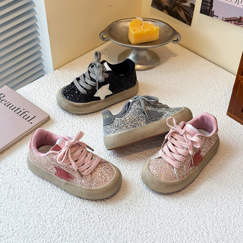 Sneakers Kids Summer New Boys Girls Sports Mesh Shoes Casual Board Shoes Leather Soft Soled Children Small White Shoes