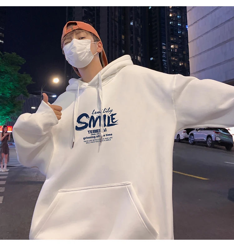 2025 New Men's Fashion Brand Hooded Sweatshirt for Spring and Autumn, Hoodie with Hong Kong Style, Loose Outerwear