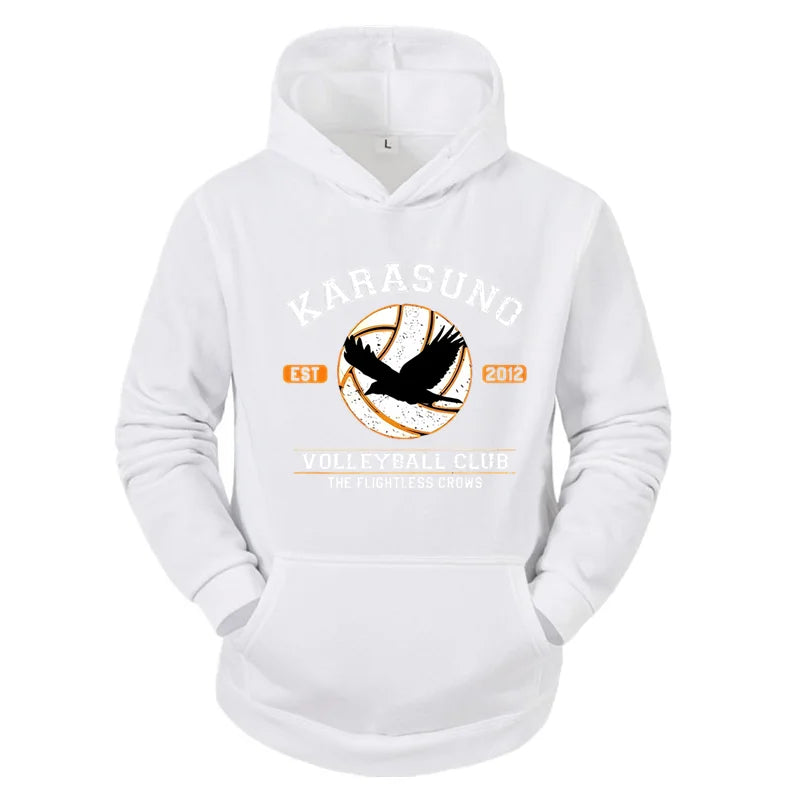 Japanese Tokyo Anime Haikyou Hoodie Men's Fun Pattern Street Fashion Men's Sportswear Autumn/Winter Suitable for Both Men/Women