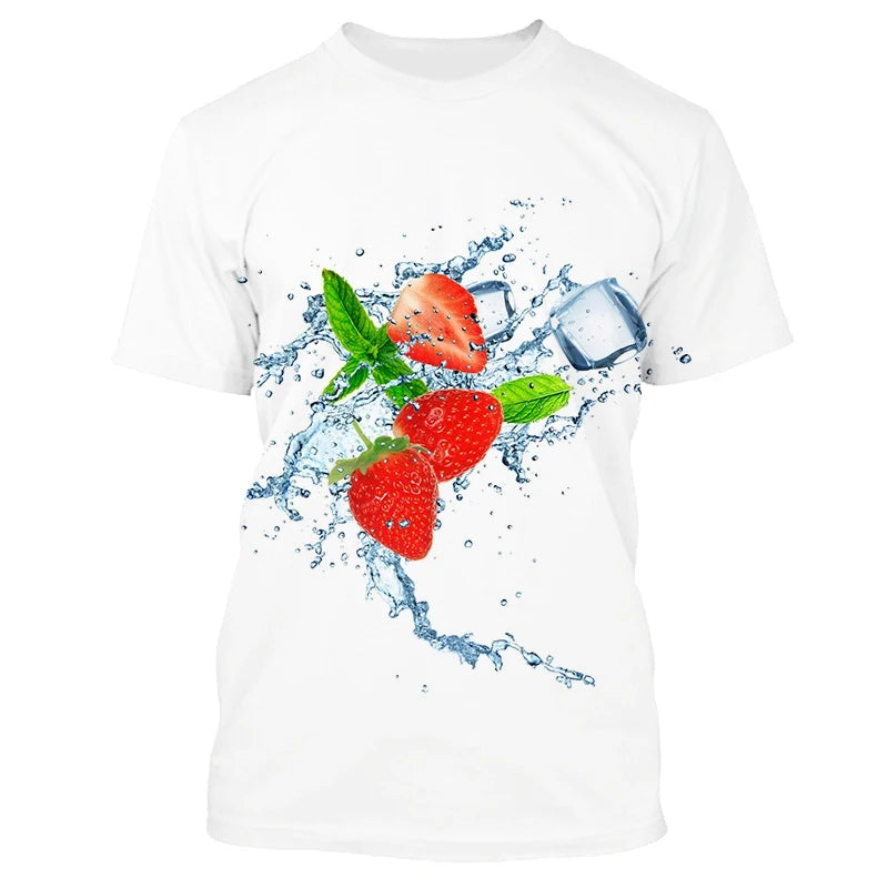 New Summer Strange Delicious Fruit Graphic 3D Print T-Shirts Men Women Funny T Shirt Short Sleeve Oversized Tee Top Kid Clothing