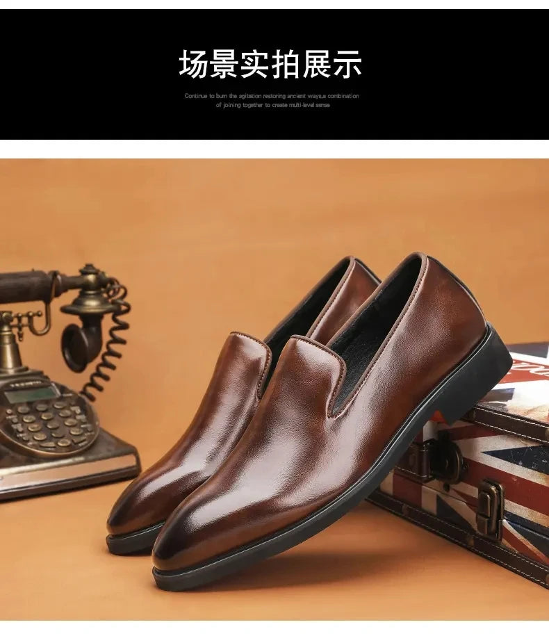 Size 38-48 Classic Le Fu Shoes for Men Casual Business Comfort Fashion Brand Shoes Men British Gentleman Social Shoes Men