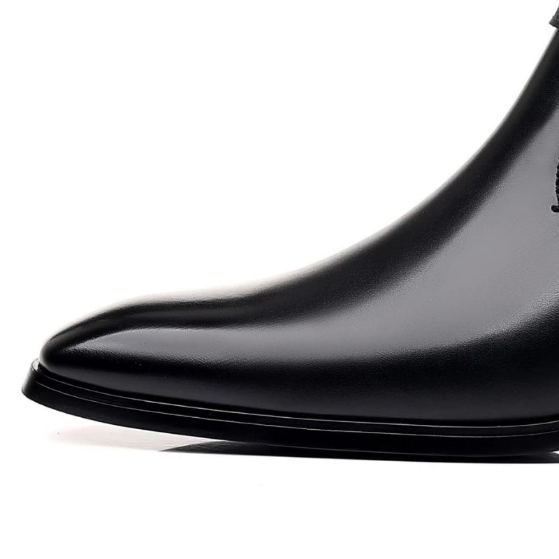 Men's Boots Fashion Designer Chelsea Boots Luxury High Quality Men Cowboy Boots Black Brown Zip Wedding Office Dress Shoes Male