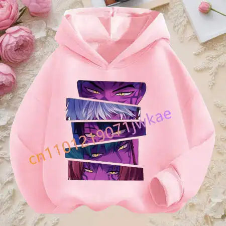 Autumn Tracksuit Hood Sportswear Long Sleeve Pullover Kids Clothing Hot K-pop Demon Hunters Hoodies Girl Thin Hooded Sweatshirt