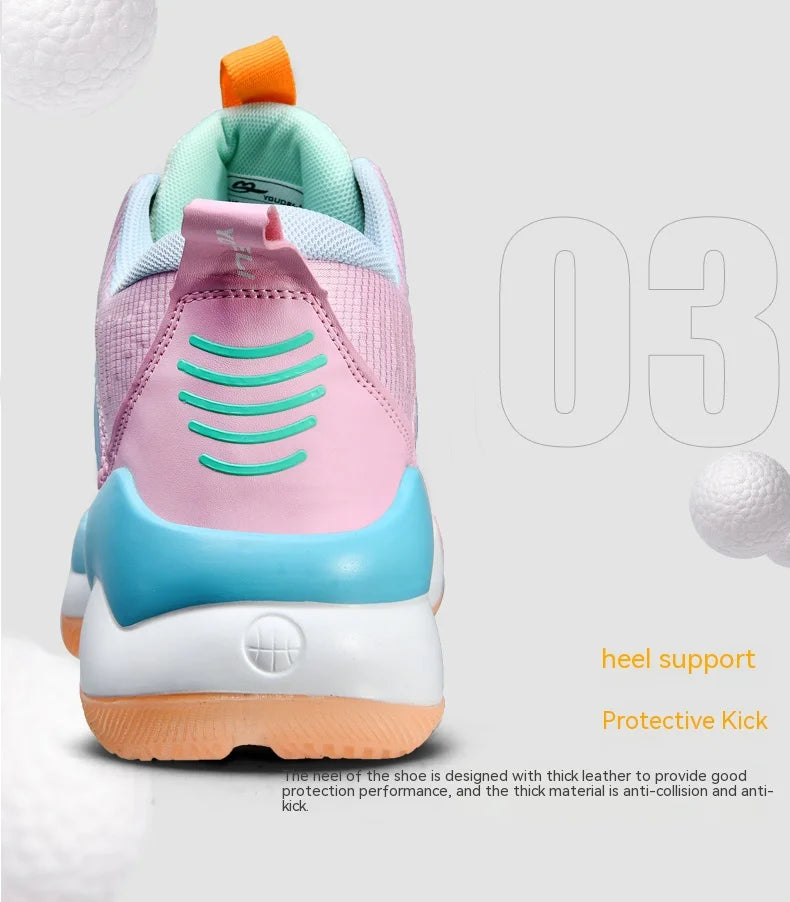 Basketball shoes for men breathable youth students grip anti-slip cushioning high elastic professional training sports shoes