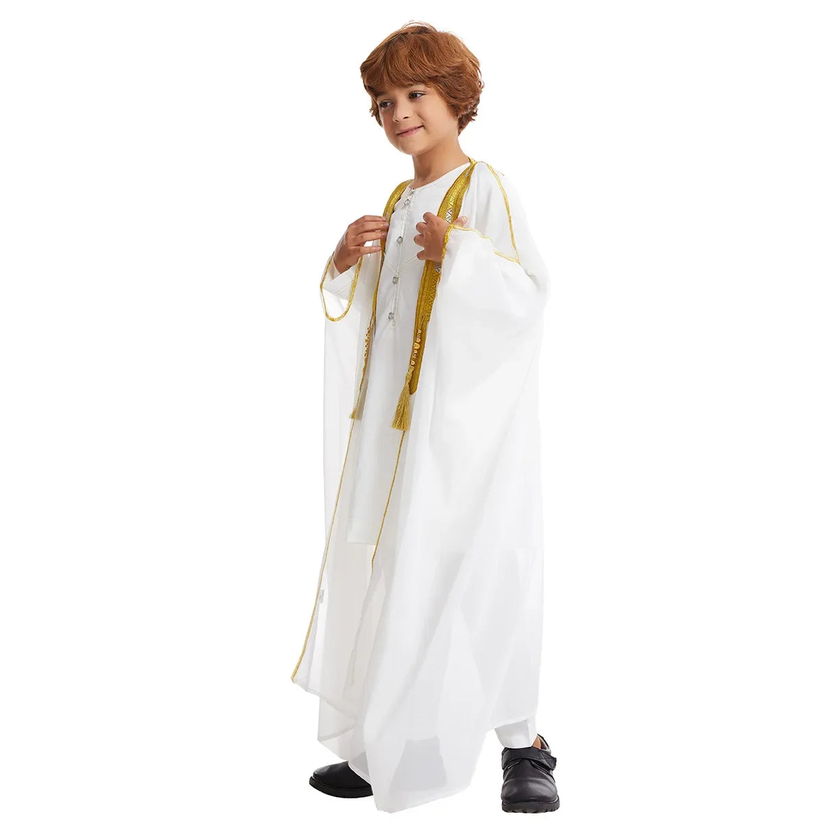 Eid Kids Boys Robe Muslim Dress Children Open Abaya Prayer Kaftan Ramadan Morocco Jubba Modest Islamic Dubai Saudi Abaya Thobe